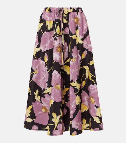 La DoubleJ Floral faille midi skirt - La DoubleJ - Modalova