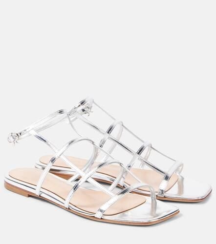 Metallic leather sandals - Gianvito Rossi - Modalova