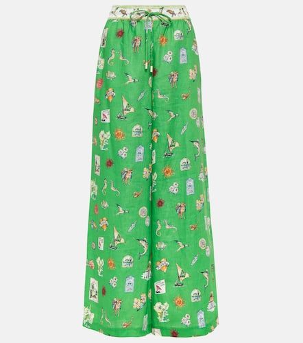 AlÃ©mais Printed linen wide-leg pants - Alemais - Modalova