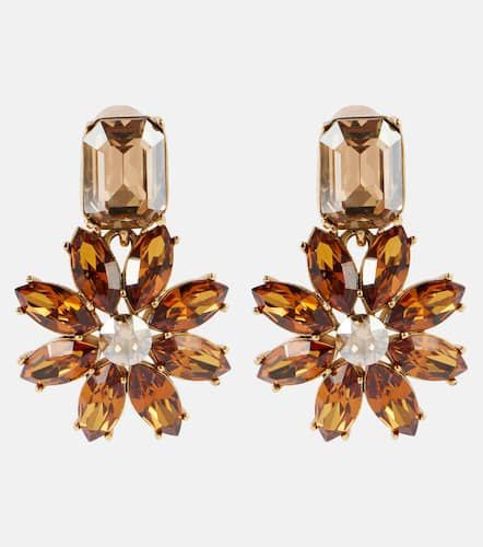 Daisy embellished clip-on earrings - Oscar de la Renta - Modalova