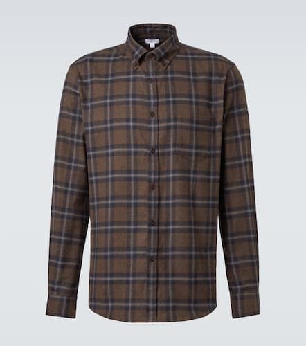 Checked cotton flannel shirt - Sunspel - Modalova