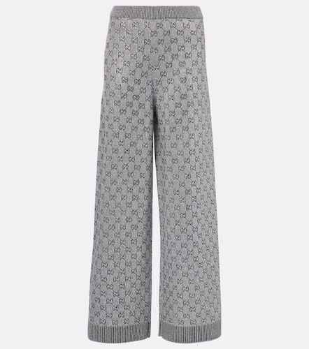 Wool and cashmere-blend wide-leg pants - Gucci - Modalova