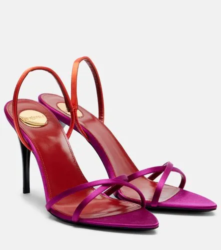 Justify crepe satin slingback sandals - Saint Laurent - Modalova