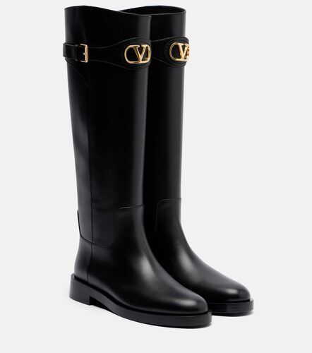 VLogo leather knee-high boots - Valentino Garavani - Modalova
