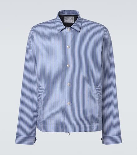 Giacca blouson in popeline di cotone a righe - Sacai - Modalova