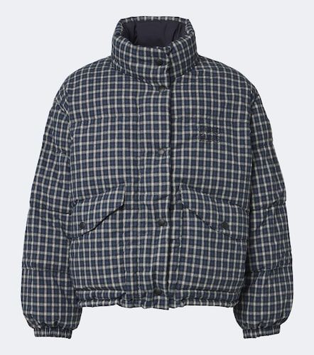 Reversible cotton flannel down jacket - Miu Miu - Modalova
