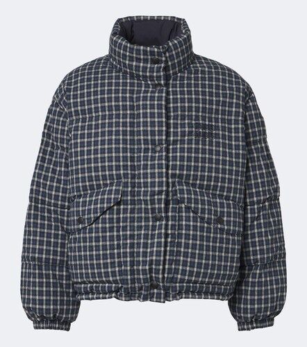 Chaqueta de plumas reversible de franela de algodón - Miu Miu - Modalova