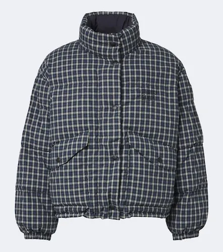 Wendbare Daunenjacke aus Baumwollflanell - Miu Miu - Modalova