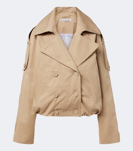 Gabardina cropped de sarga de algodón - Acne Studios - Modalova