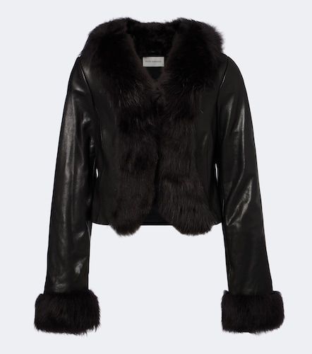Jacke Sofie aus Leder mit Shearling - Nour Hammour - Modalova