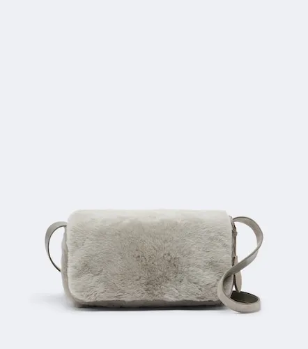 Medium shearling crossbody bag - Brunello Cucinelli - Modalova