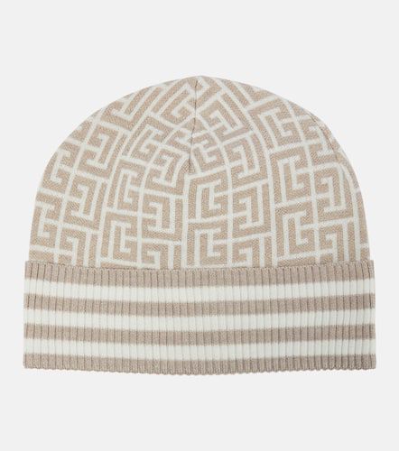 Balmain Monogram wool-blend beanie - Balmain - Modalova