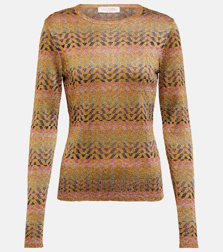 Metallic jacquard-knit sweater - Valentino - Modalova