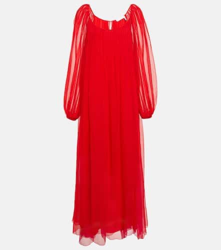 ChloÃ© Pleated silk mousseline maxi dress - Chloe - Modalova