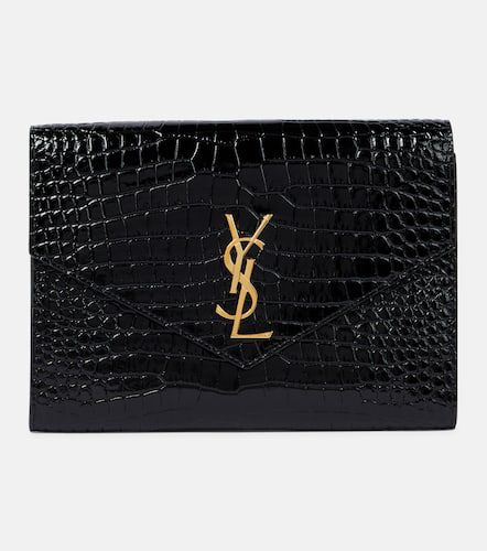 Cassandre croc-effect leather pouch - Saint Laurent - Modalova