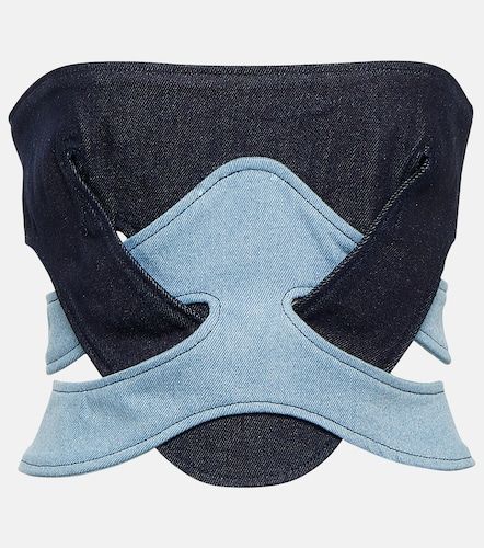 Top corsé en denim sin tirantes - Dion Lee - Modalova