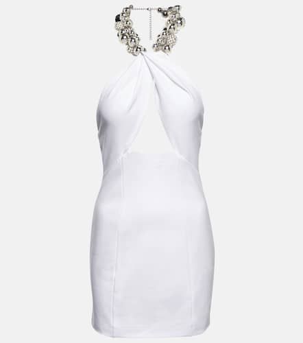 Embellished halterneck jersey minidress - Area - Modalova