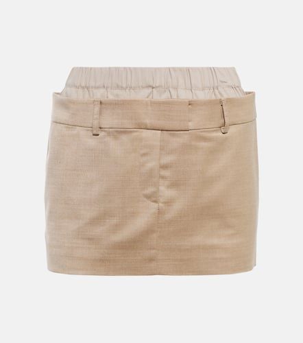 Layered wool-blend miniskirt - Aya Muse - Modalova