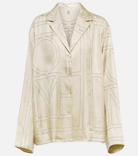 Toteme Camicia in seta con logo - Toteme - Modalova