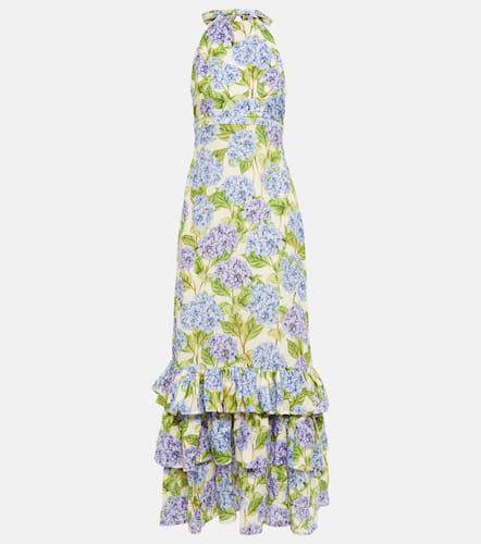 Magnolia Hortensia linen maxi dress - Agua by Agua Bendita - Modalova