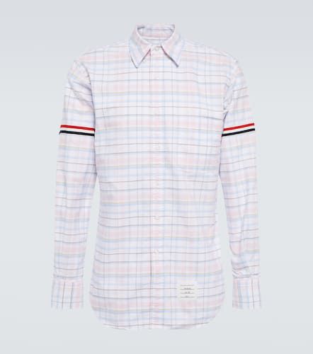 Checked cotton poplin armband shirt - Thom Browne - Modalova