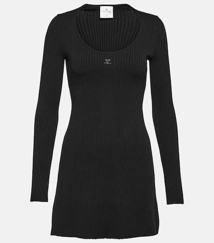 CourrÃ¨ges Ribbed-knit jersey minidress - Courreges - Modalova