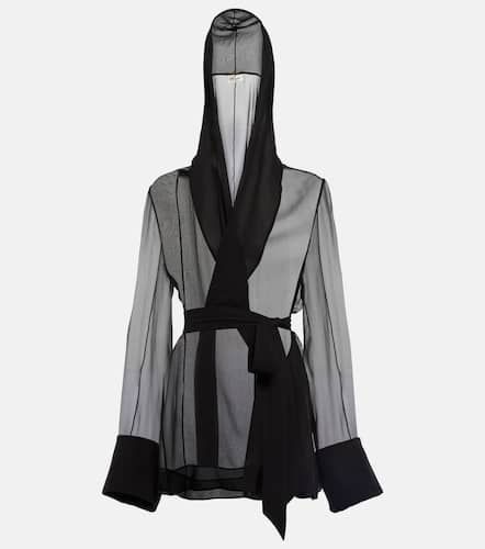 Hooded sheer silk blazer - Saint Laurent - Modalova