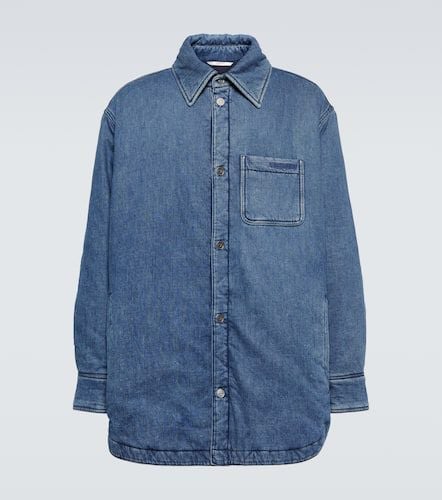 Embroidered padded denim overshirt - Valentino - Modalova