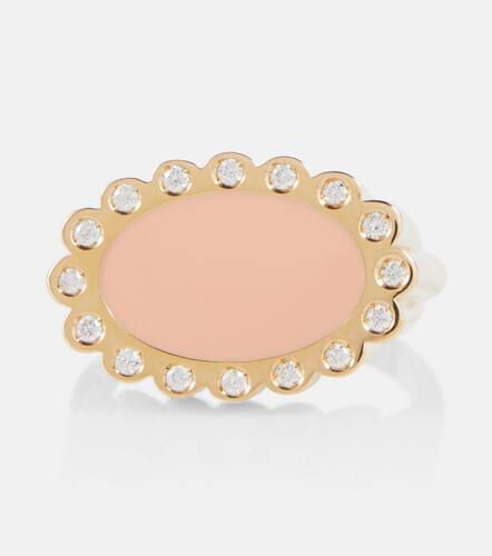 Margarita Brillante 18kt yellow gold ring with diamonds - Aliita - Modalova