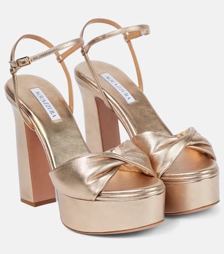 Sandali Twist 120 in pelle con plateau - Aquazzura - Modalova