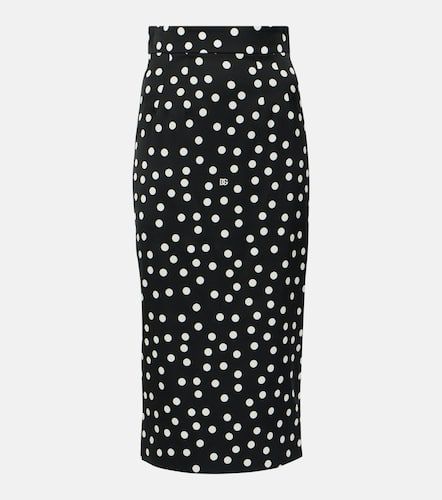 Capri polka-dot charmeuse pencil skirt - Dolce&Gabbana - Modalova