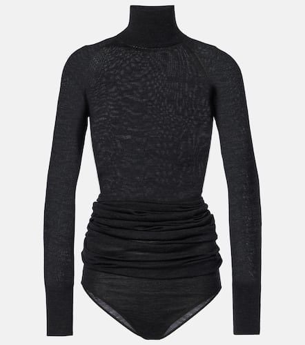 AlaÃ¯a Draped wool turtleneck bodysuit - Alaia - Modalova