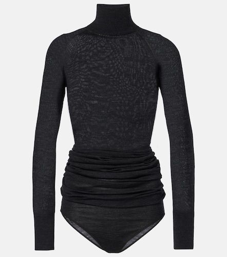 Draped wool turtleneck bodysuit - Alaia - Modalova
