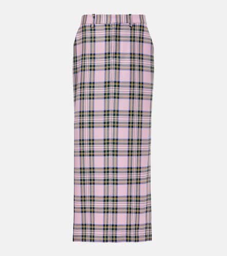 Area Plaid wool midi skirt - Area - Modalova