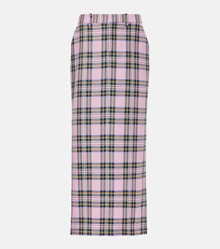 Area Plaid wool midi skirt - Area - Modalova