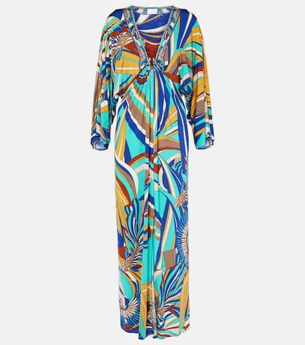 Draped printed jersey maxi dress - Camilla - Modalova