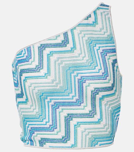 One-shoulder lamÃ© crop top - Missoni - Modalova