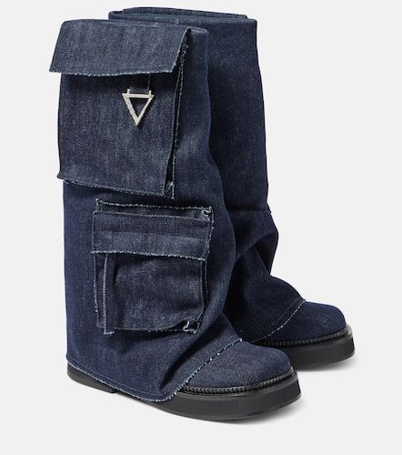 Botas de combate Robin de denim - The Attico - Modalova