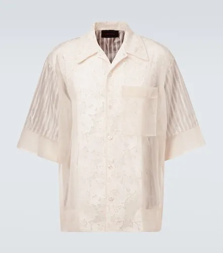 Camisa bowling de encaje con patchwork - Simone Rocha - Modalova