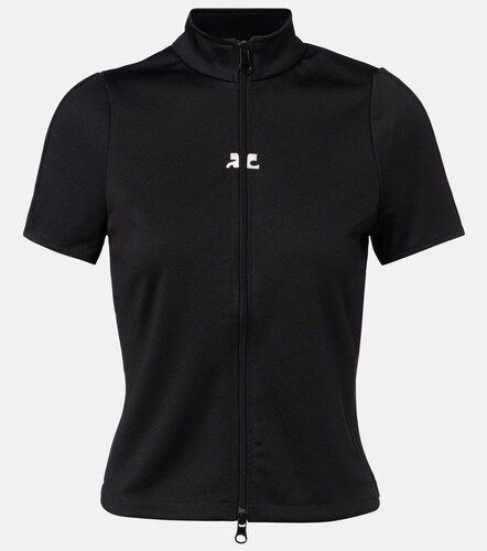 Interlock logo zip-up jersey top - Courreges - Modalova