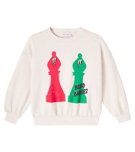 Sudadera Checkmate de algodón estampada - Bobo Choses - Modalova