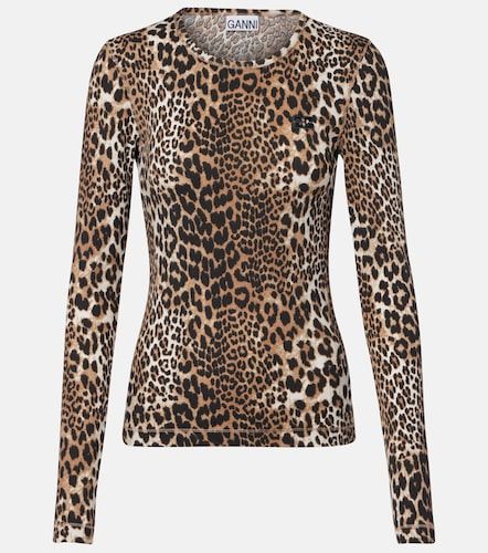 Top en mezcla de algodón estampado - Ganni - Modalova