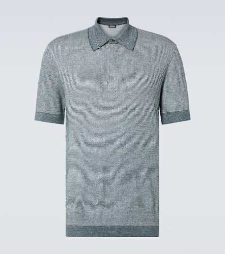 Cotton, linen, and silk polo shirt - Zegna - Modalova