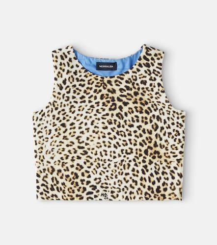 Top en mezcla de algodón estampado - Monnalisa - Modalova