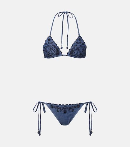 Aster embroidered denim bikini - Zimmermann - Modalova