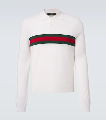 Poloshirt Web Stripe aus Kaschmir - Gucci - Modalova
