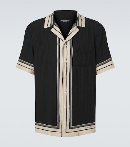 Camisa bowling de seda a rayas - Dolce&Gabbana - Modalova