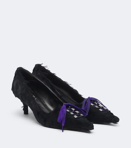 Prada Pumps in raso con piume - Prada - Modalova