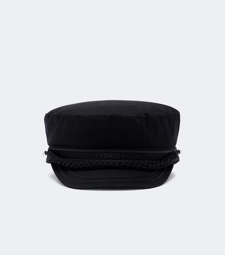 Gorra newsboy de algodón con logo - Fendi - Modalova
