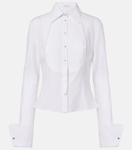 Camisa de algodón a rayas plisada - McQueen - Modalova